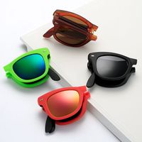 Mode lunettes de soleil pliantes hommes femmes rétro concepteur lunettes pliables extérieur Protection UV nuances avec étuis
