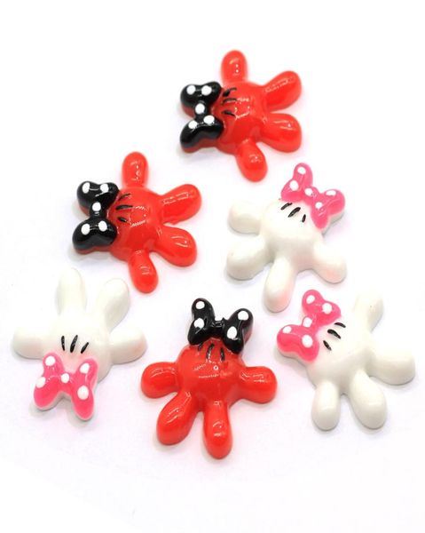 Fashion Resin Mouse Hands Cabochons Resins à plat les plus populaires Gants Kitsch Gants Craft Mouse Gants Cabes Slime Beads9516059