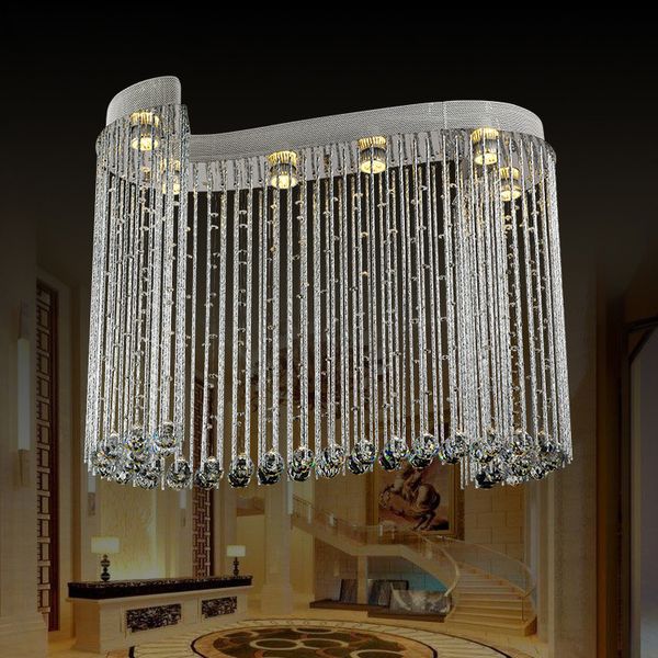 Lampes suspendues mode restaurant droplight s en forme de chambre lustres plafonnier chambre lampe LED cristal hall