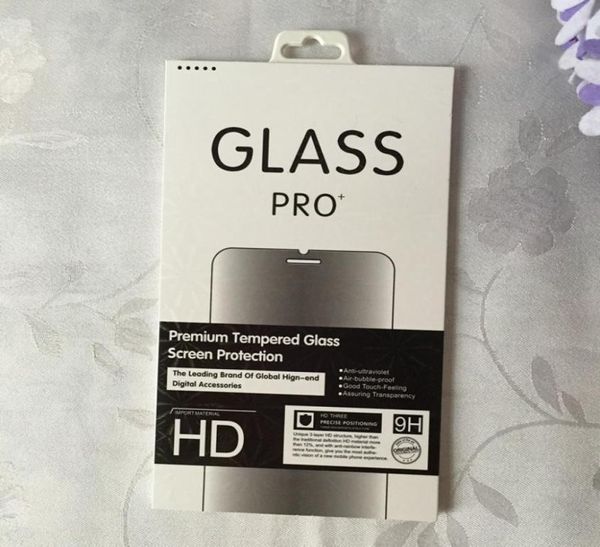Emballage de boîte en plastique de papier de paquet de boîte de vente au détail de mode pour le film protecteur d'écran en verre trempé de qualité supérieure trou de suspension 2018 nouveau sac6091822