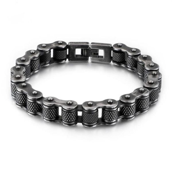 Bracelet de cyclisme rétro pour hommes, chaîne de moto personnalisée, breloque en acier inoxydable, bijoux pour hommes 295q