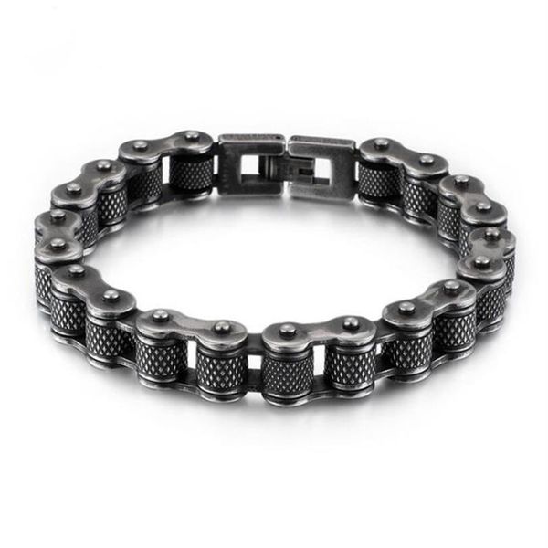 Bracelet de cyclisme rétro à la mode, chaîne de moto personnalisée pour hommes, breloque en acier inoxydable, bijoux pour hommes 335d