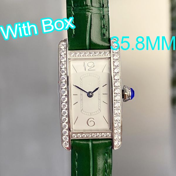 Moda Reloj de diseño retro Relojes de cuarzo de moda para mujer Reloj Estilo americano Correa de cuero Relojes de tanque vintage Reloj rectangular de diamantes Regalos