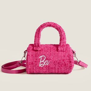 Bolso de mano rosa Retro a la moda, bolso de mensajero, bolso bonito para mujer, bolso de almacenamiento, bolso de fiesta, bolso cruzado