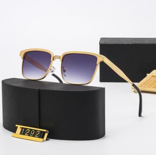 Fashion rétro Polarise Luxury Mens Designer Sunglasses Sunglasses Sorgin Gold Gold Plated Square Sun Glasshes With Case 12921489611
