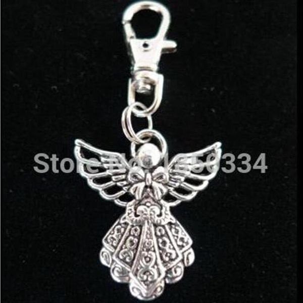 Fashion Retro Silver Alloy Guardian Angel Key Chain-Simple Atmosphère Pendant Fit Fit DIY CHEEDCHAIN Key Ring Accessorie197H