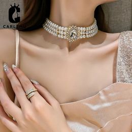 Mode strass cristal simulé perle Sautoirs collier Chic rue Hip Hop femmes filles colliers de mariage Collares Femme 231225