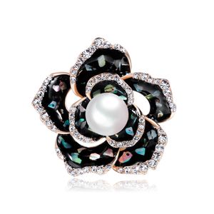 Mode strass goutte émail cristal Vintage broche fleur broches pour filles femmes bijoux