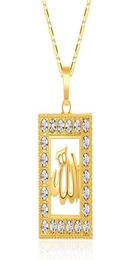 Fashion Rhingestone Moyen-Orient Collier musulman religieux islamique Chaîne de cou pour Gold Silver Couleur Arabe Femmes Gift Bijou5411589