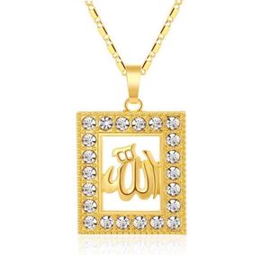 Fashion Rhinestone Moyen-Orient Collier musulman religieux islamique Chaîne de cou pour Gold Silver Couleur Arabe Femmes Bijou4794310