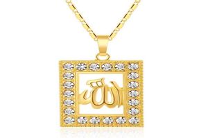 Mode strass moyen-orient islamique religieux musulman collier cou chaîne pour or argent couleur arabe femmes bijoux cadeau Bijou2346473