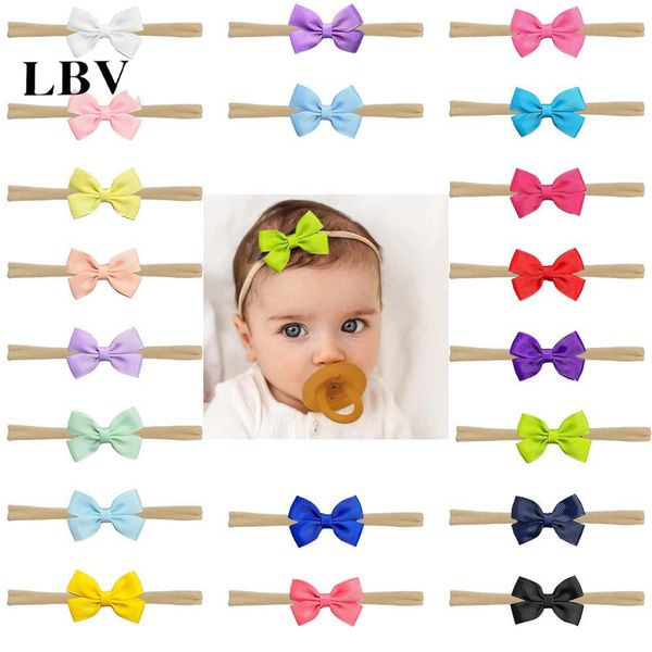 Mode ruban fleur arc bébé fille bandeau doux élastique en nylon nouveau-né bandes de cheveux enfant infantile hairwraps bricolage accessoires cadeau d'anniversaire 1566