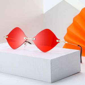 Mode Randless Cut-Edge zonnebril Mannen en vrouwen Merkontwerper Persoonlijkheid Zonneglazen UV400 Hoge kwaliteit met doos