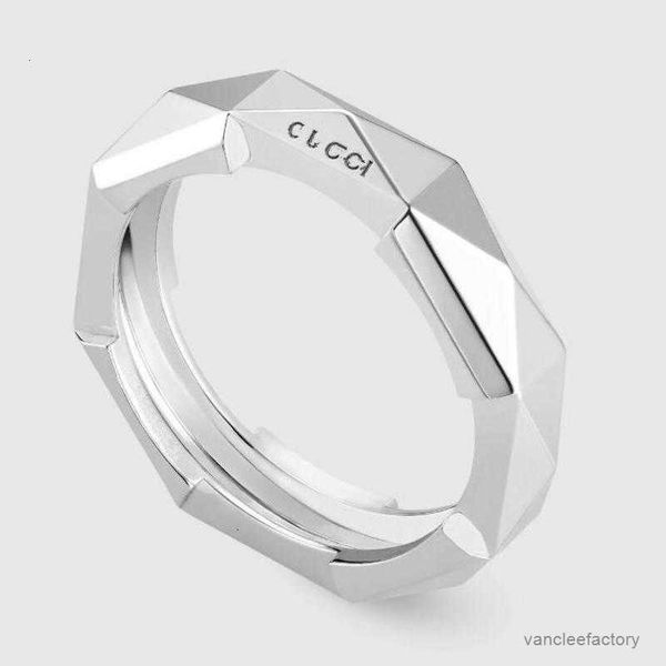 Anneau de mode 925 Sterling Silver Rings Link to Love Stud for Mens and Women Party Mariage Engagement Bijoux Lovers Gift R96A