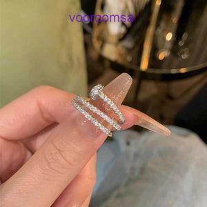 Modering Carter Dames Rosé Goud Zilver Damesringen Designer sieraden te koop Volledige diamanten nagel met hoge kwaliteit Lichtluxe en uniek met originele doos
