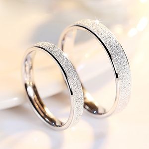 Mode ringen S925 Sterling Silver Ring Plain Ring For Girls, eenvoudig en modieus paar ringen voor mannen en vrouwen bruiloftsparen Liefhebbers Gift Jewelry