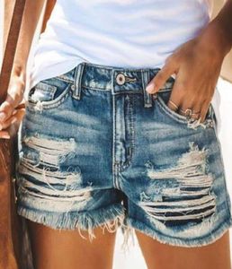 Mode gescheurd Frayed Hole High Taille Jeans Denim Shorts Summer Women Ladies Bottom4507552