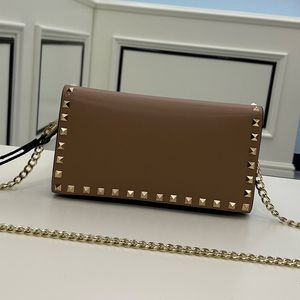 Mode klinknagels designer tas tas tas crossbody tas luxe ketting schoudertas kwaliteit lederen koppelingszak envelop tas elegante kettingzak portemonnee ontwerper