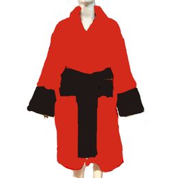 Robes de mode pour hommes femmes noir blanc rouge rose automne hiver haute qualité coton hommes femmes peignoir vêtements de nuit longue Robe Designer lettre imprimer Couples taille s-l