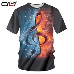 Mode rockstijl t -shirts heren coole print DJ disco -muziek en gitaar 3D t -shirt neutrale casual fitness korte mouw shirts 220623