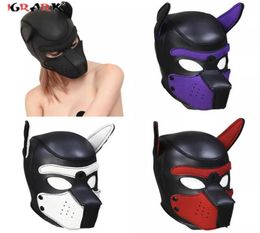 Fashion Rol Play Headgear Mask Puppy Cosplay SM Erótico Suministros para adultos Prom Halloween Dress Up Sex Toys para mujeres parejas 18 P1018726