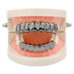 Mode- Rose Gold Gun Black Color Grillz Tanden Grillz Mode Electroplating Tanden Grillz Tanden Mond Grills Lichaam Sieraden Voor Vrouwen Mannen