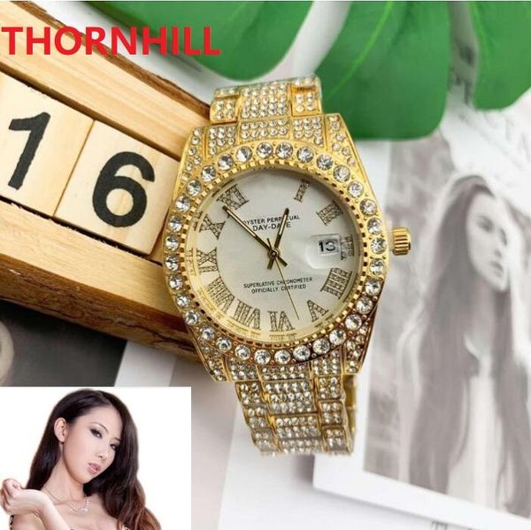 Mode Rose Or Montres Hommes Japon Quartz Mouvement JUBILEE Bracelet Designer Femmes Dames Hommes Montre Diamant Montres-Bracelets