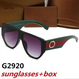Gafas de sol redondas de moda Gafas Gafas de sol Marca de diseñador Marco de metal negro Lentes de vidrio de 50 mm oscuros para hombres Mujeres Mejores estuches marrones G2920