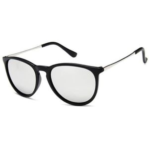 Lunettes de soleil rondes à la mode pour hommes, femmes, lunettes de soleil de créateur classiques, cadre noir mat, miroir UV400, lunettes de qualité, bonnes avec Cases5296C