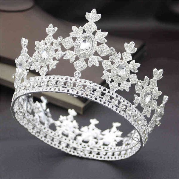 Moda Royal King Queen Tiara nupcial coronas para princesa diadema novia corona fiesta de graduación adornos para el cabello joyería para el cabello de boda 211228247b