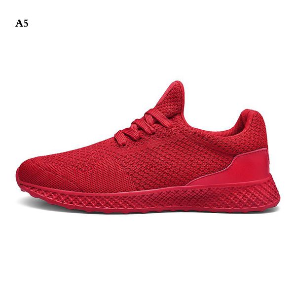 Chaussures de course à la mode pour hommes et femmes, baskets de sport rouges, taille 5.5-11