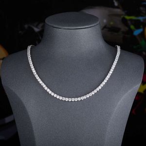 Mode S925 Sterling Zilver 18 k Solid Gold Diamond Ketting Tennis Chain 3/4/5ct Lab Grown diamanten Ketting Mannen