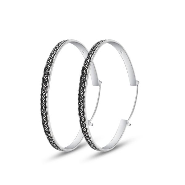 Mode S925 en argent Sterling rond grandes femmes boucles d'oreilles grand cercle argent cadeau de noël pour la fête de mariage haute joaillerie