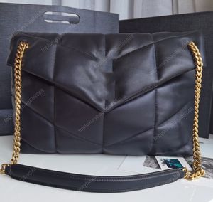 Mode zadeltas gewatteerde tas klassieke flaptas dames luxe ontwerpers tassen messenger handtas hoge kwaliteit 30CM schapenvacht cloud tas Geschenkdoos verpakking medium tas