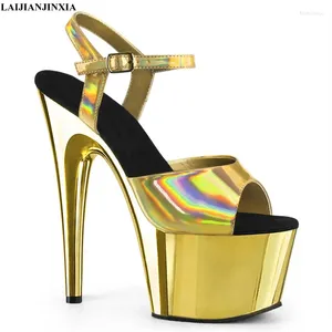 Fashion Sandals Show Girl's Model High-Haked Women Shoes 17cm Sexy Clear Platform Summer Pole Dance 5076