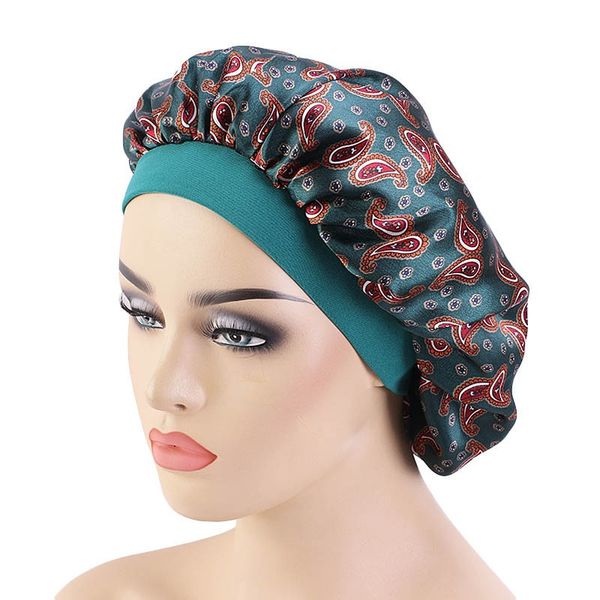 Gorro de satén a la moda para mujer, gorro para dormir de día y noche, envoltura para la cabeza de tamaño Normal sedoso, accesorios para cubrir el cabello para mujer