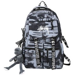 Mochila escolar de moda para adolescentes, mochila escolar fresca, impermeable, ligera, de viaje, mochila con grafiti, mochila grande para la universidad