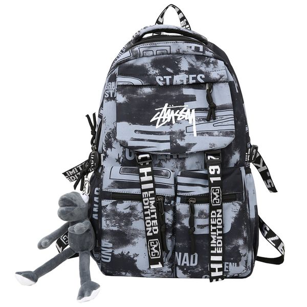 mode école sac à dos pour adolescents cool cartable étanche léger voyage Graffiti sac à dos collège grand cartable