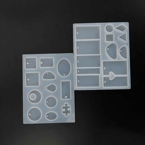 Fashion Scrapbooking Silicone DIY Resin Decorative Craft Jewelry Molds Pendant Making Tool Wholesale 2 Pieces Moulds