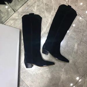 Chaussures de saison de mode Isabel Paris Marant Bottes Denvee Bottes hautes en daim noir Western