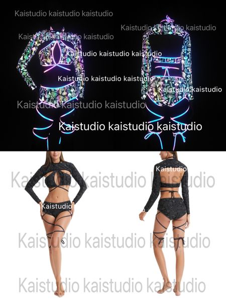 Bikini con tirantes reflectantes para mujer, traje de baño Sexy con tiras cruzadas para fiesta, diseño europeo y americano, 2023