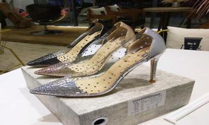 mode sexy dame pvc heldere crystal pointy teen stiletto stripper hakken schoenen bruids trouwschoenen 10 cm 8 cm casual ontwerper1988169