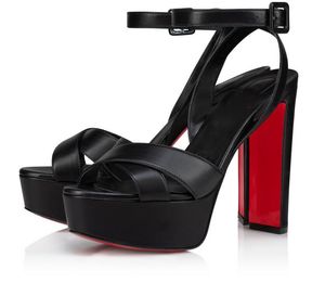 Mode sexy pomp Sandalen met bandjes leer - Zwarte Hoge hakken Jurk Schoenen dames Puntige Pomp Bedekte hak Dame Bruiloft EU 35-43 doos