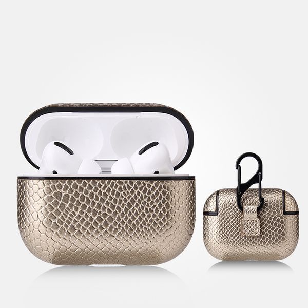 Mode Sexy peau de serpent sac housses pour AirPods Pro sans fil écouteur étui en cuir Air Pods 3 2 1 Funda couverture boîte de chargement