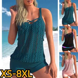 Fashion Sexy Swimwear Summer Tankini Swimwear Tankiny Two Piece Beach Suite Womens Beach Swimwwear Fashion Print Tankini 240411