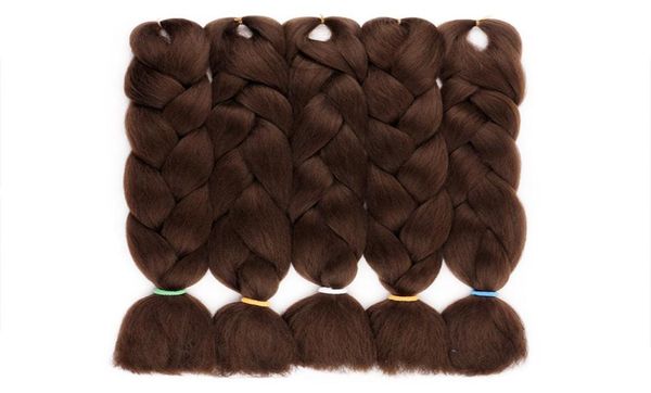 ENVÍO DE MODA FÁCIL Trenzas Jumbo SINTÉTICAS cabello trenzado sintético dos tonos color JUMBO BRAIDS extensión 24 pulgadas ombre caja br2940398