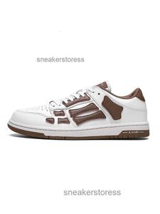 Fashion Shoe Sneaker Skel Versatiles Mens Chaussures Designer Skateboard Armyri Bone Chunky Le cuir haut haut Hommes Véritable Small White Splice de la Small White 438R