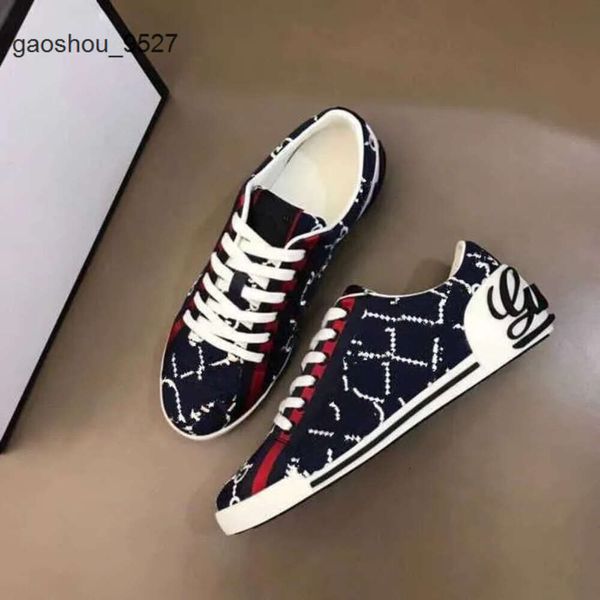 Chaussures de mode Design gglies vente décontracté bas impression hommes maille luxe dames S respirant les baskets Pull-On H28U