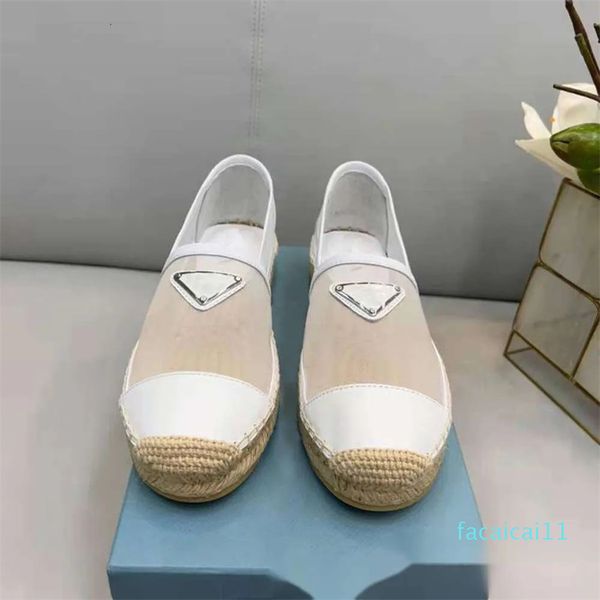 Chaussures de mode Designer Casual Printemps/Été Pêcheurs Chanvre Corde Tissé Fond Plat Une Étape Semelle Épaisse Unique