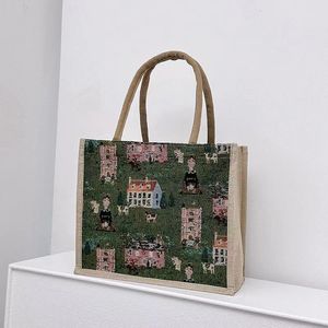 Fashion Shopper Tote Sac Horizontal imprimé toile de sac à main Femme de luxe Bague de toile de luxe Big Shopping Bag09